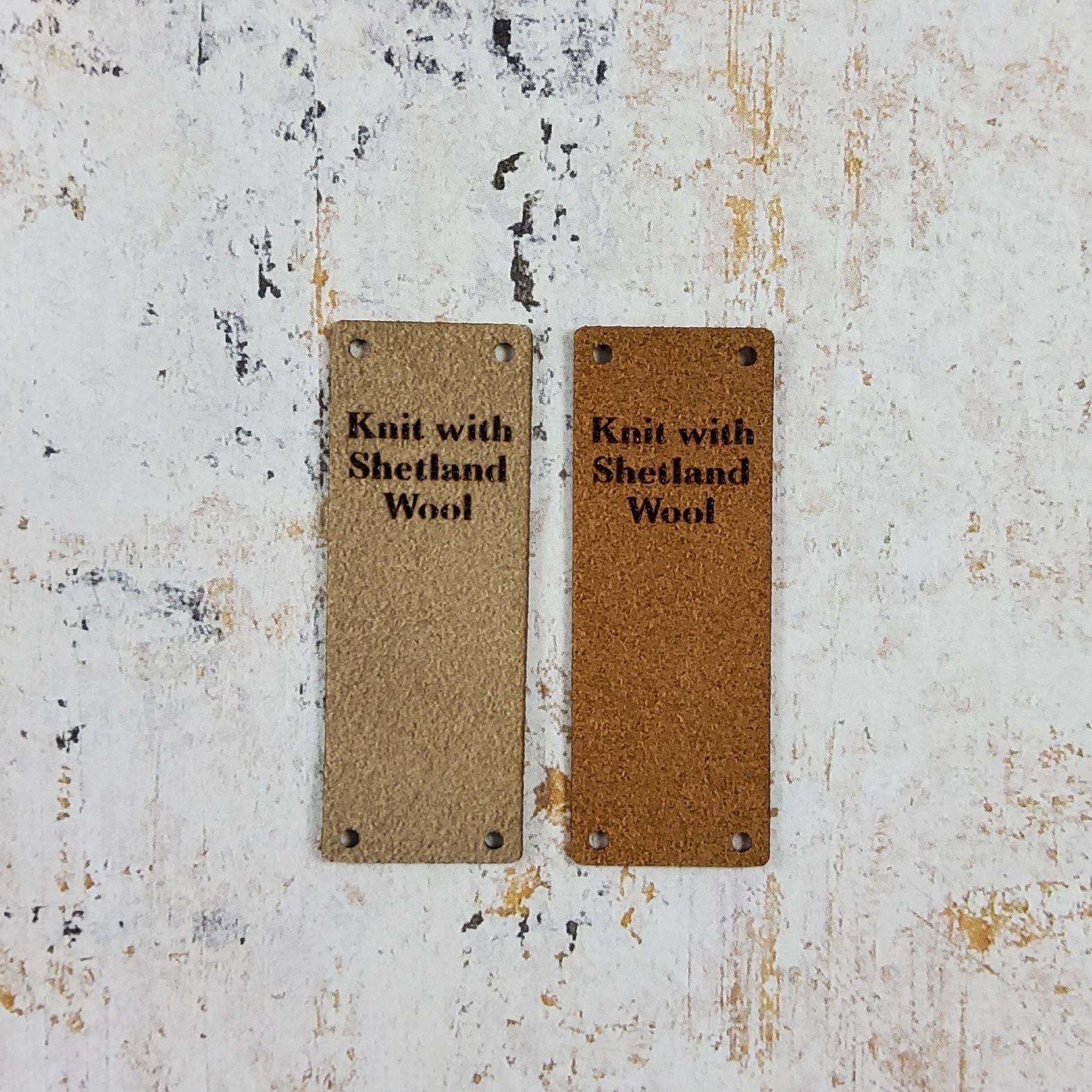 Faux Seude Fold Over Tags